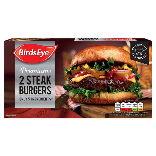 Birds Eye Inspirations 5oz Steak Burgers x2 284g