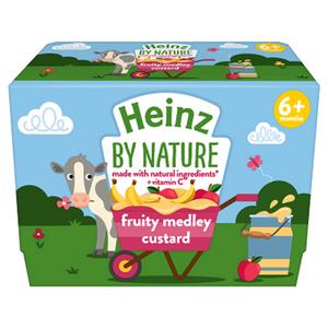 Heinz By Nature Fruity Medley Custard Baby Food Dessert Pots 6+ Months 4x100g - gallery image 2