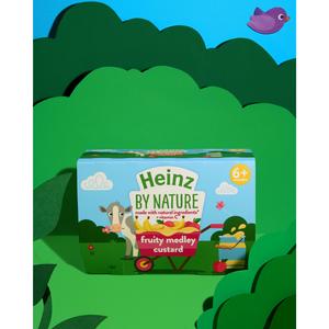 Heinz By Nature Fruity Medley Custard Baby Food Dessert Pots 6+ Months 4x100g - gallery image 3