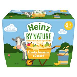 Heinz By Nature Fruity Banana Custard Baby Food Dessert Pots 6+ Months 4x100g - gallery image 2