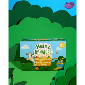 Heinz By Nature Fruity Banana Custard Baby Food Dessert Pots 6+ Months 4x100g - gallery image 3