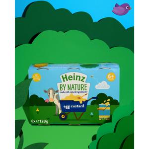 Heinz By Nature Egg Custard Jars Baby Food 6+ Months 6x120g - gallery image 3