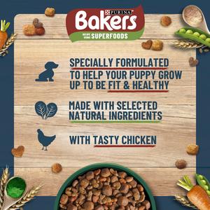 Bakers Puppy Dry Dog Food Chicken and Veg 2.85kg - gallery image 2