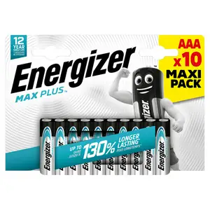 Energizer Max Plus AAA Alkaline Batteries x10