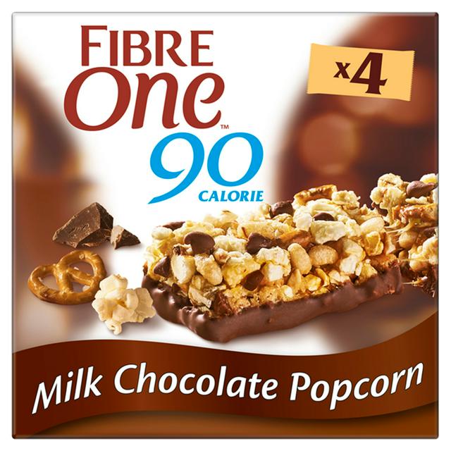 Fibre One 90 Calorie Milk Chocolate Popcorn Bars 4x21g