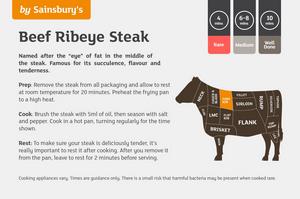 Sainsbury's British or Irish 21 Day Matured Ribeye Steak 225g - gallery image 2