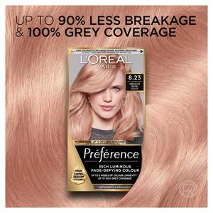 L'Oreal Paris Preference Permanent Hair Dye Santorini Medium Rose Gold Blonde 8.23 - gallery image 3