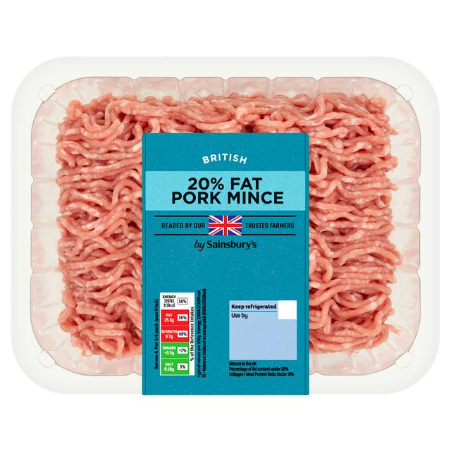 Sainsburys Sainsbury's British Pork Mince 20% Fat 500g