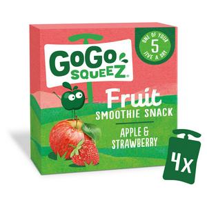 GoGo Squeez Fruit Smoothie Snack Apple & Strawberry 4x90g