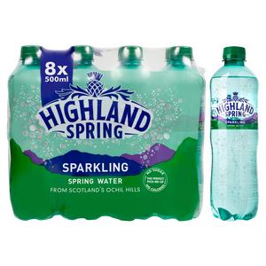 Highland Spring Sparkling Spring Water 8x500ml - gallery image 2