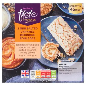 Sainsbury's Mini Salted Caramel Meringue Roulades, Taste the Difference x2 180g