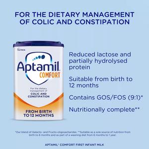 Aptamil Comfort Baby Milk Infant Formula From Birth 800g - gallery image 2