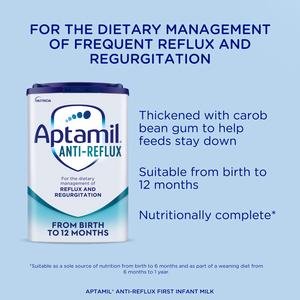 Aptamil Anti Reflux Baby Milk Infant Formula Powder From Birth 800g - gallery image 3