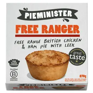 Pieminister Free Ranger Chicken Leek Ham & Thyme Pie 270g