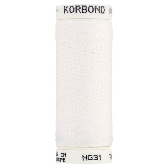 Sainsburys Korbond White Polyester Thread 100m
