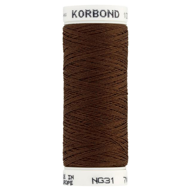 Sainsburys Korbond Brown Polyester Thread 100m