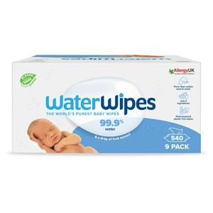 WaterWipes Sensitive Biodegradable Baby Wipes 60 pack x9