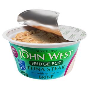 John West No Drain Fridge Pot Tuna Steak with a Little Brine 110g - gallery image 2