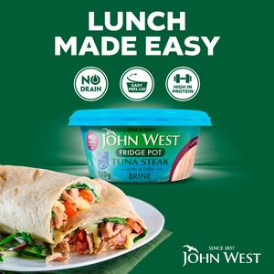 John West No Drain Fridge Pot Tuna Steak with a Little Brine 110g - gallery image 3