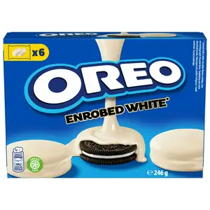 Oreo White Enrobed Cookies Sandwich Biscuits x6 246g