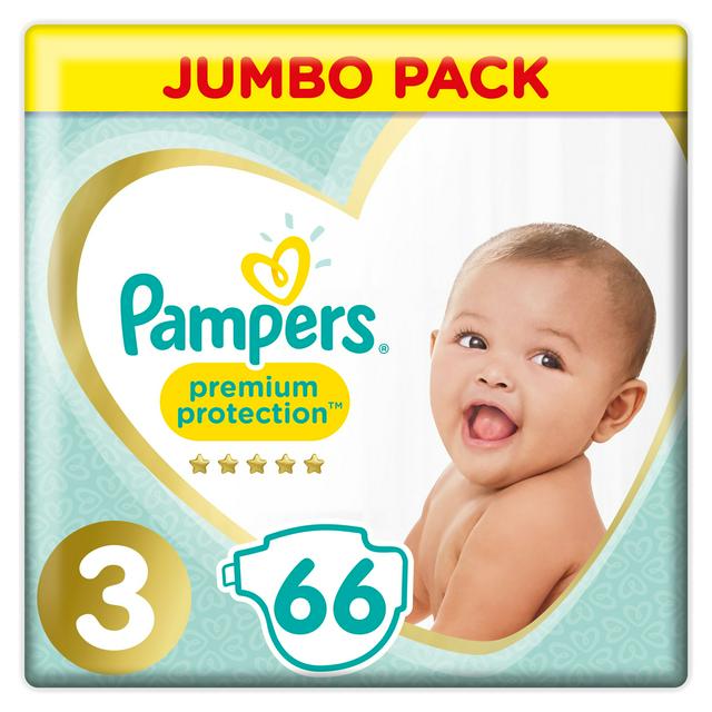 Pampers New Baby Size 3, Jumbo+ Pack 