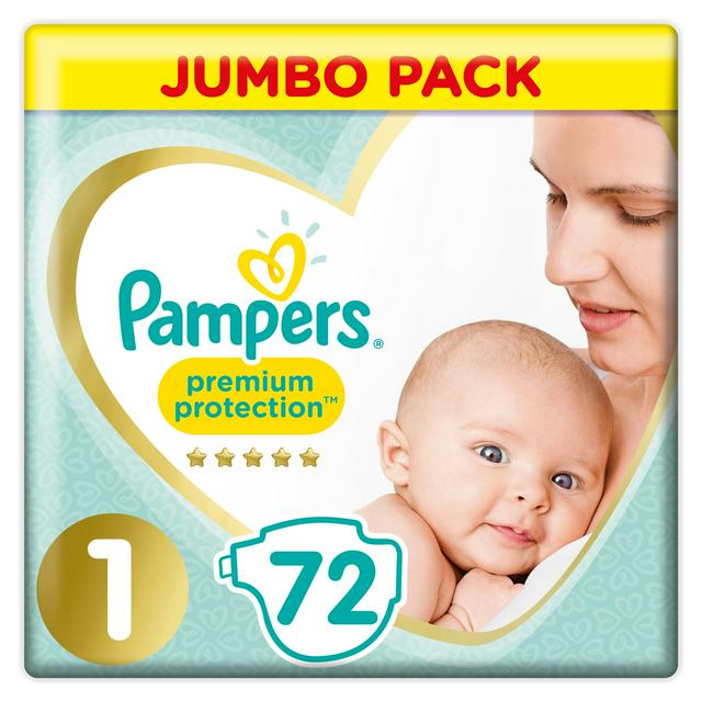Baby Size 1, Jumbo+ Pack, 80 Nappies 