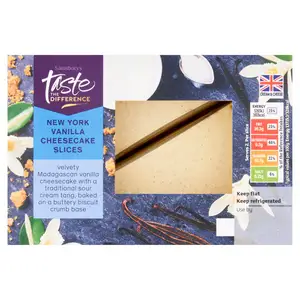 Sainsbury's New York Vanilla Cheesecake Slices, Taste the Difference 2x92g