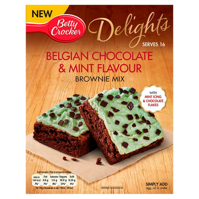 Betty Crocker Delights Belgian Chocolate Mint Flavour Brownie Mix 480g Sainsbury S
