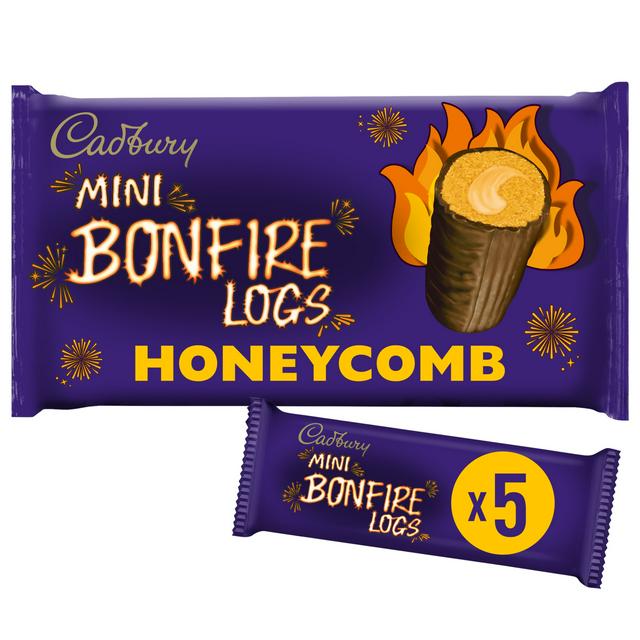 Cadbury 5 x Mini Bonfire Logs Honeycomb Flavour Halloween Cakes - gallery image 1