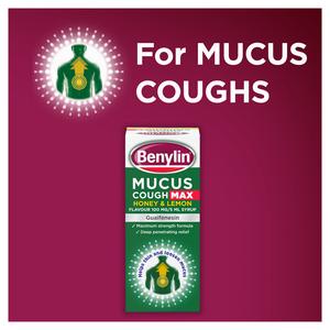 Benylin Mucus Cough Max Honey & Lemon Flavour Syrup 150ml - gallery image 3