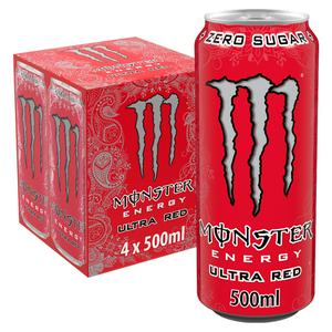 Monster Energy Ultra Red 4x500ml Sainsbury S