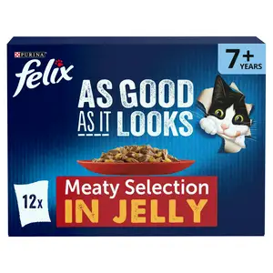 Felix Original Senior 7+ Variety Selection in Jelly Wet Cat Food 12 x 100g