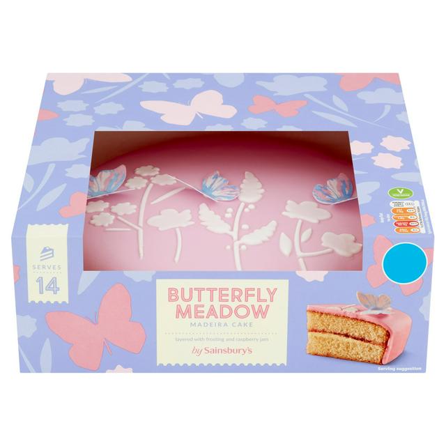 Sainsbury's Butterfly Birthday Celebration Cake 980g (Serves 14) | Sainsbury's
