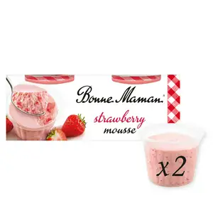 Bonne Maman Strawberry Mousse Dessert 2x70g