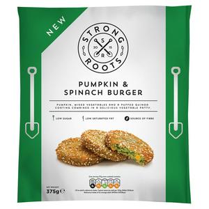 Strong Roots Pumpkin Spinach Burger 375g Sainsbury S