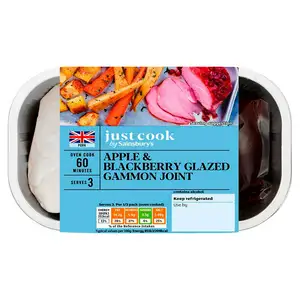 Sainsbury's Just Cook Apple & Blackberry British Gammon Joint 470g (Ready To Cook)