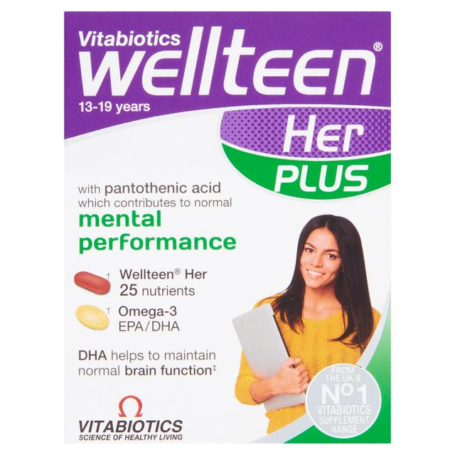 Vitabiotics Wellteen Her Plus 13 19 Years Dual Pack Tablets Capsules X56 Sainsbury S