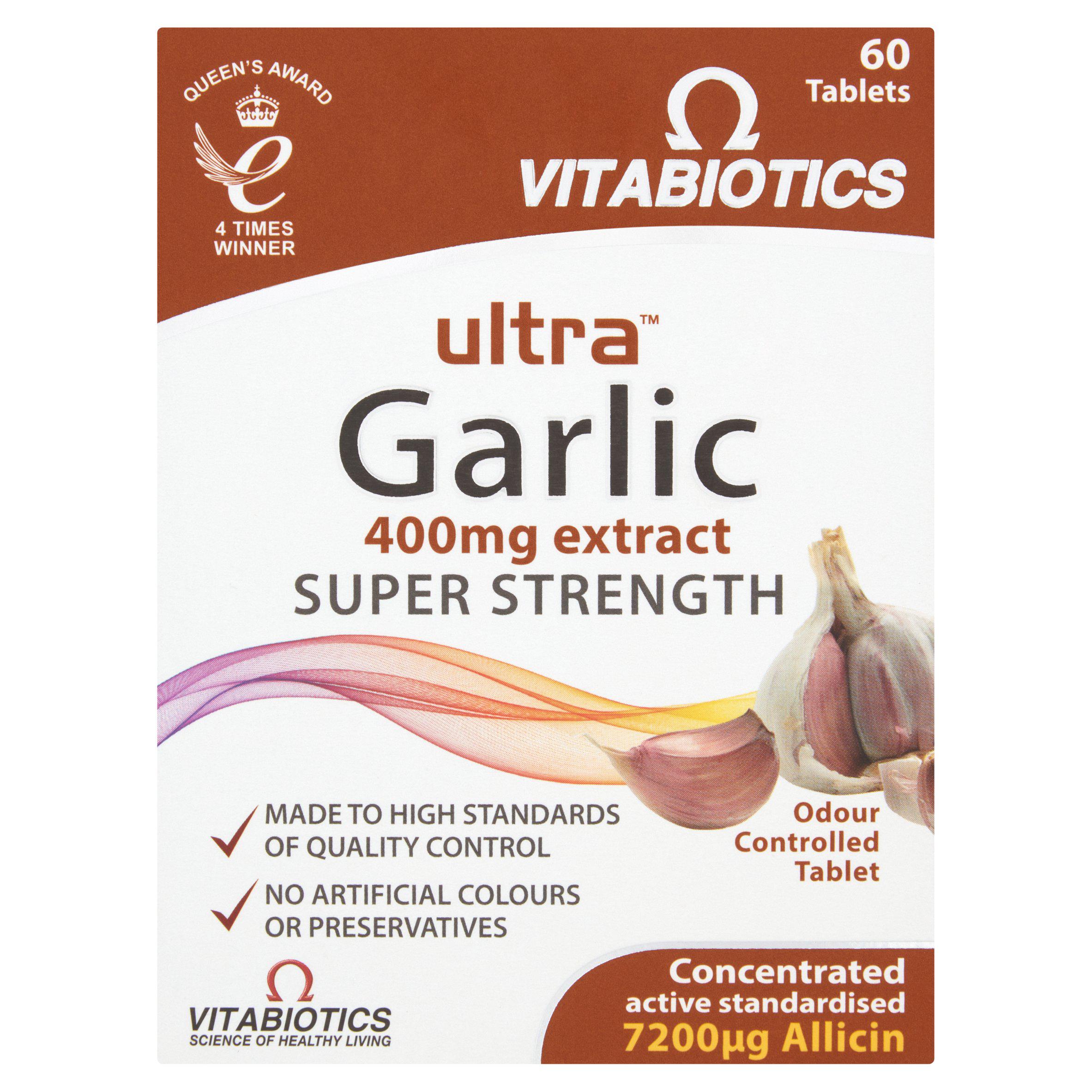 Vitabiotics Ultra Garlic Extract 400mg Tablets 60 Pack