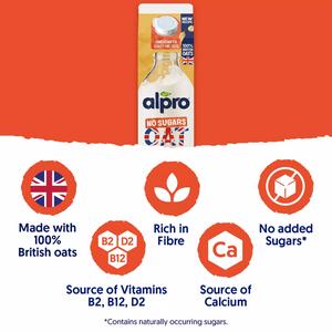 Alpro 1L Oat No Sugar Chilled Dairy Free Drink - gallery image 2