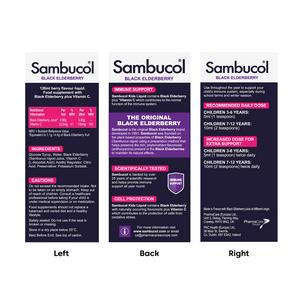 Sambucol Black Elderberry Liquid for Kids + Vitamin C 1-12 Years 120ml - gallery image 2