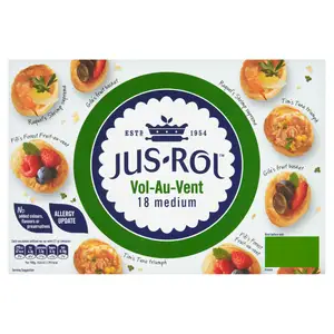 Jus-Rol Medium Vol Au Vent Pastry x18 313g