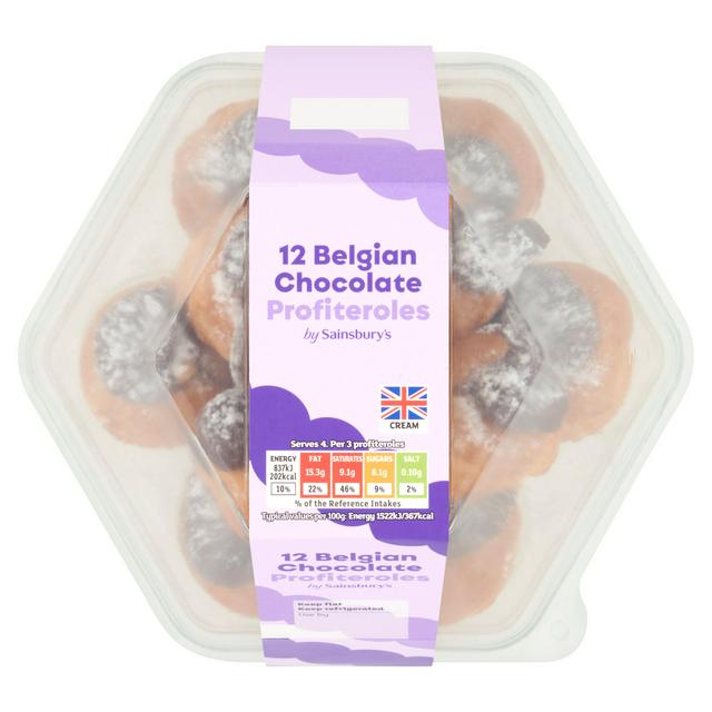 Sainsburys Sainsbury's Belgian Chocolate Profiteroles x12 220g