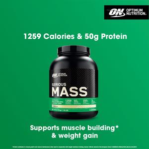 Optimum Nutrition Serious Mass Protein Powder Vanilla Flavour 8 servings 2.73kg - gallery image 2