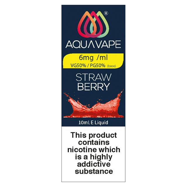 Aqua Vape Strawberry Delight E Liquid 10ml Sainsbury s