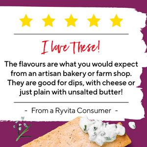 Ryvita Thins Rosemary & Sea Salt Flatbread Crackers 125g - gallery image 5