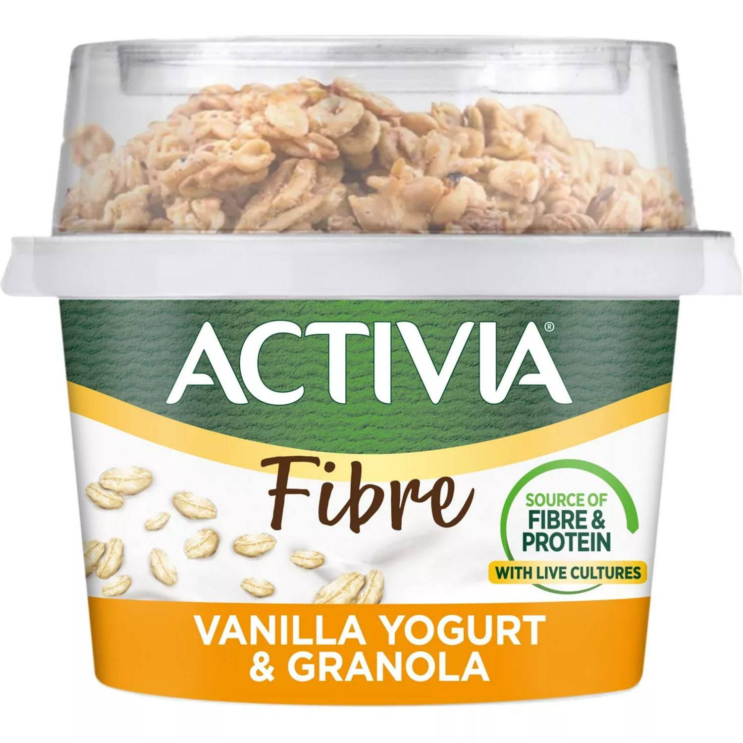 Activia 165g Vanilla & Granola Breakfast Pot with Spoon