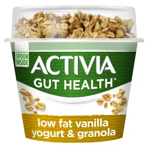 Activia Vanilla & granola Breakfast Pot with Spoon Low Fat Yogurt 165g