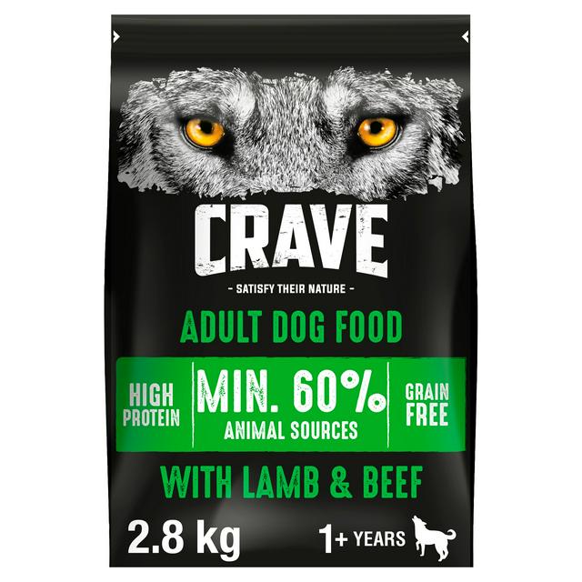 Crave Grain Free Dry Lamb & Beef Dry Natural Dog Food 2.8kg