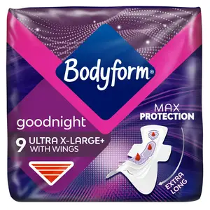 Bodyform Ultra Night Extra Large Sanitary Towels Wings x9