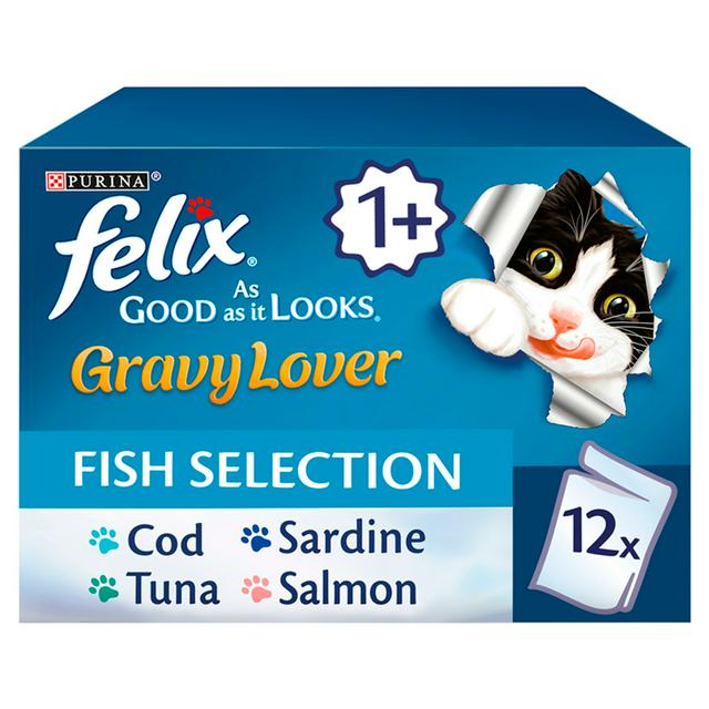 Felix As Good As It Looks Gravy Lover Fish Selection In Even More Gravy 12x100g Sainsbury S